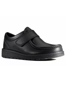 Scarpe Scolastiche Clarks Ragazzo 'Mendip' In Pelle Nera - Taglia UK 12.5 / EU 31 - Nuove Senza Confezione