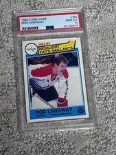 1983 O-PEE-CHEE OPC HOCKEY CARD PSA 10 HOF ROD LANGWAY HIGHLIGHT CAPITALS