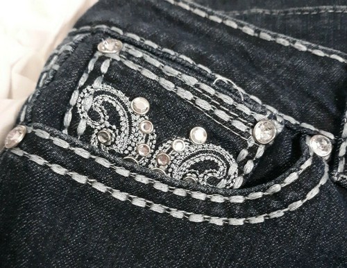 JZ dark washed size 15 girls jeans bedazzled youth xl teen nwot new without tags - Picture 4 of 6