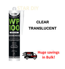 CLEAR Bond It WP100 Silicone Sealant Rapid Cure Mastic Exterior General Purpose