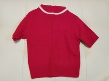 Vintage Sears Perma Prest Childs Acrylic Shirt Red Burgundy Size 2-3 Boy Girl