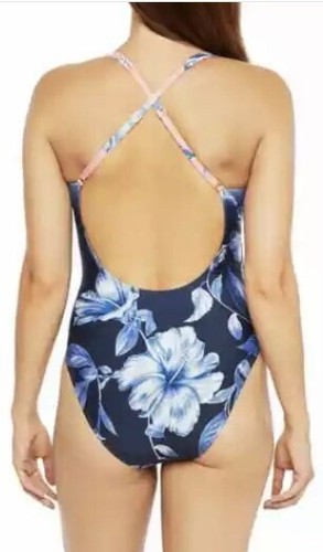 NWT $124 Sz 12 La Blanca Blue Moon Floral One Piece Ombré - Picture 5 of 7