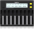 18650 Battery Charger Miboxer 8-Bay Smart Charger with Automatic LCD Display Fas