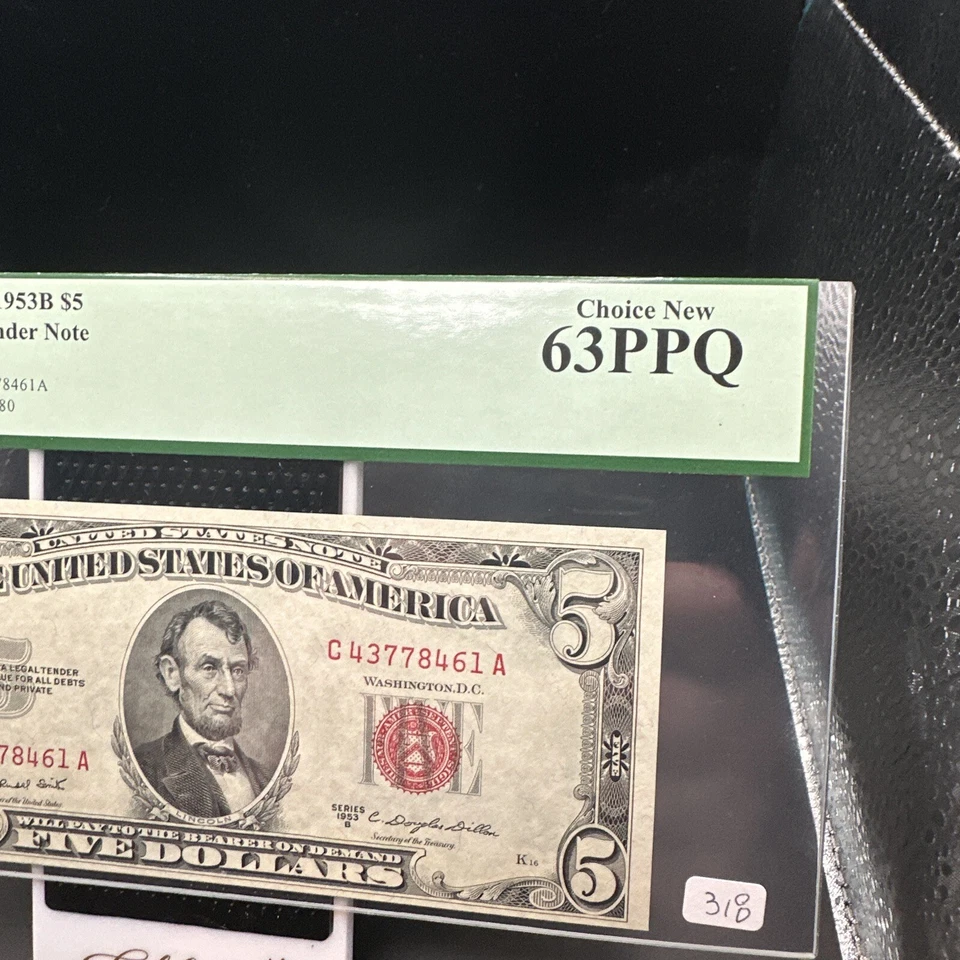 FR. 1533 1953-B $5 LEGAL TENDER UNITED STATES NOTE PCGS UNCIRCULATED-63PPQ - Image 2 of 3