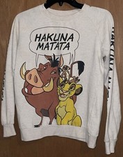 Disney Lion King Hakuna Matata Long Sleeve Kid Sweater Top Size Small