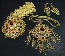 Thai Costume Jewelry Dance Ram Thai Party Bridal Wedding Gold Plated Set B04