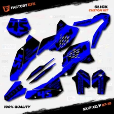 Black & Blue Slick Racing Graphics Kit fits KTM 07-10 SX Sxf XC 125 250 300 450