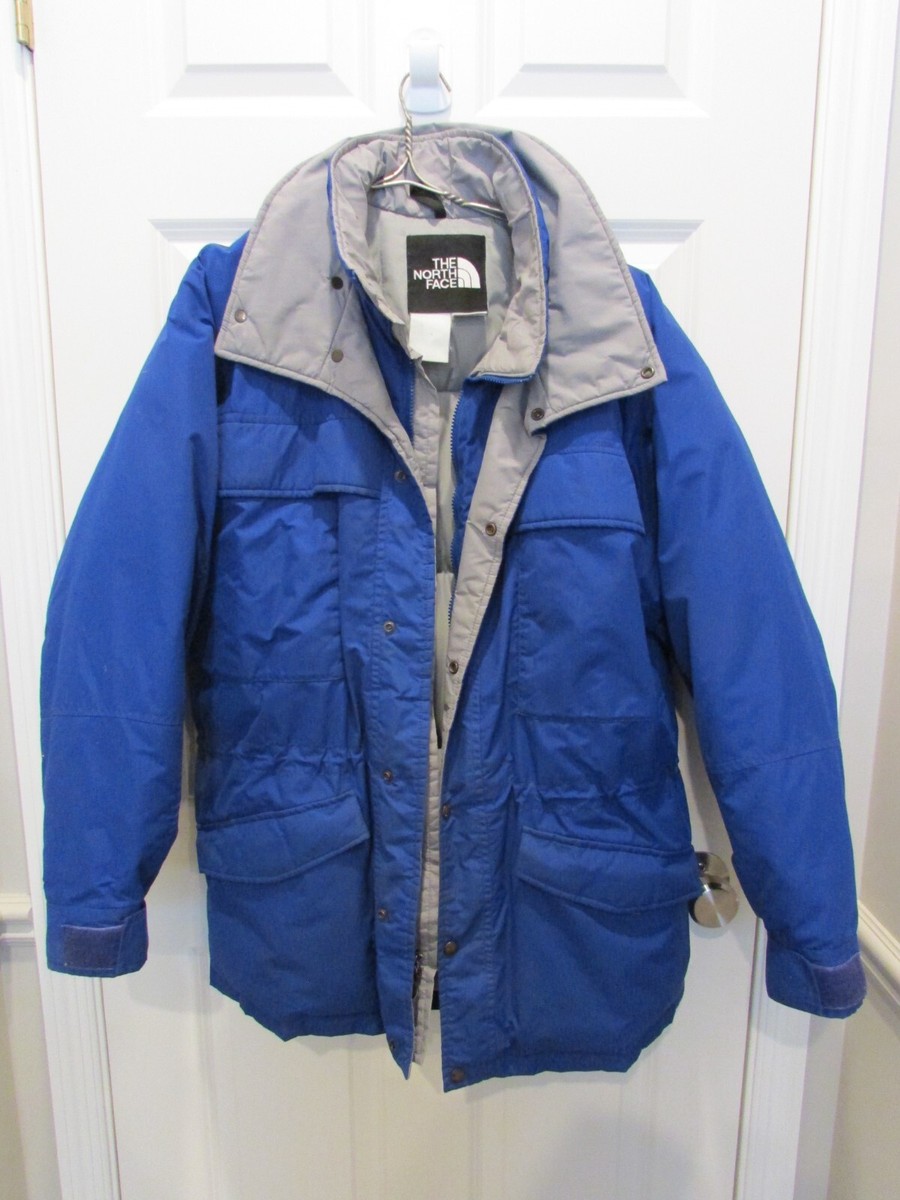 The NORTH FACE Blue / Silver Goretex Down Winter Coat Jacket