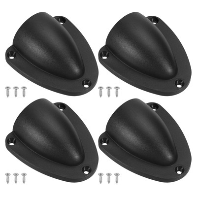 2-29/32 '' Marine Draht Kabel Vent Abdeckung, 4 Pcs Clam-shell Vent Kappe schwarz