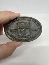 BASS Anglers Sportsman Society Belt Buckle VTG 1967-1992 25th Anniversary