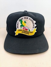 Vintage K Products USA MADE Crop Production Services Farm Trucker Hat Snapback