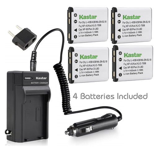 Battery & Travel Charger Kit For Fujifilm NP45 NP45A NP45B NP45S 4