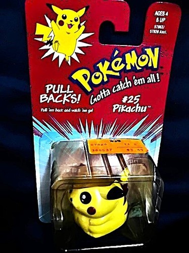 NEW In-box Mint Condition Pikachu Pull Back with Original Toys'RUs Price Sticker - Picture 2 of 3