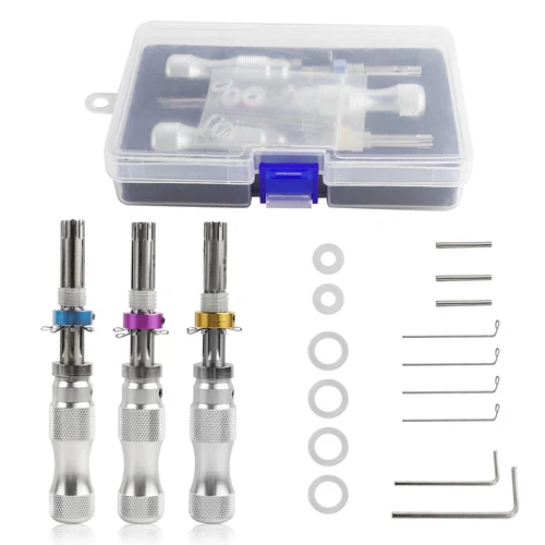 3pcs Tubular 7 Pins Lock Tool Accessories Stainless Adjustable Set 7mm7.5mm7.8mm - Bild 12 von 21