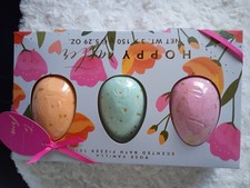 Hoppy Easter Bath Bomb Fizzer Trio Rose Vanilla Scented Egg Shape 5.29oz NIB