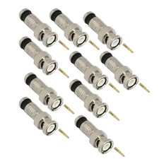 10PCS BNC Compression Connector for CCTV Camera RG6 Coax Cables Surveillance