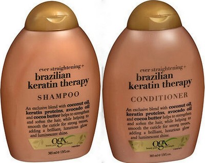 OGX Brazilian Keratin Therapy Shampoo and Conditioner Set -  13 FL OZ Each