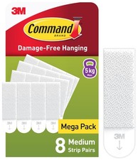Command Medium Picture Hanging Strips Value Pack 8 Pairs (16 Strips) Adhesive 1.58 per strip