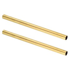 2Pcs H62 Brass Round Tube, 12mm OD 0.5mm Wall Thickness 200mm Length Pipe Tubing