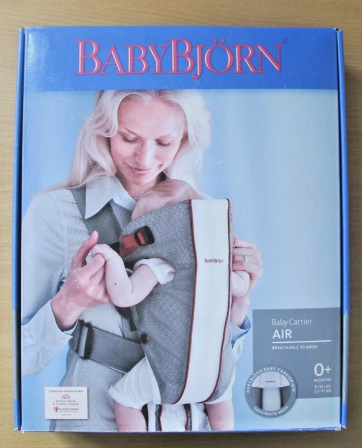 Baby BJORN Original One Air Mesh Baby Carrier Gray And White 8-25LB 3-5-11KG