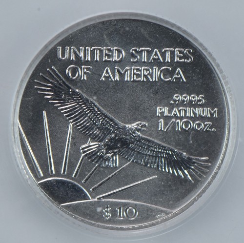 2002 $10 American Platinum Eagle 1/10 Oz Platinum MS70 ICG *9826 - Picture 4 of 5