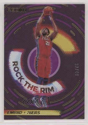 2020-21 Panini Recon Rock the Rim Purple 32/49 Joel Embiid #19 7y2