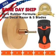 4'' Car Decal Remover Glue Rubber Eraser Wheel Remover Adhesive Sticker