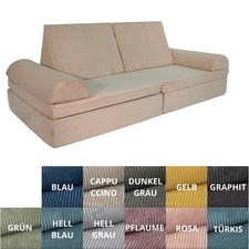 Pillows24 – Kinder Spielsofa mit abnehmbarem OEKO-TEX Cord Bezug - Kindersofa