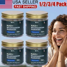 Nicotinamide Gummies Resveratrol 750mg NAD+ Supplement for Men Women Longevity