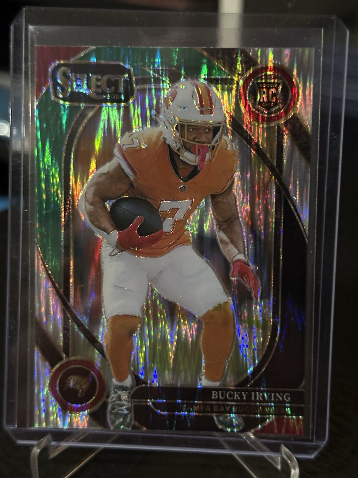 2024 Panini Select - Club Level Bucky Irving #239 Black & Green Shock Prizm (RC)