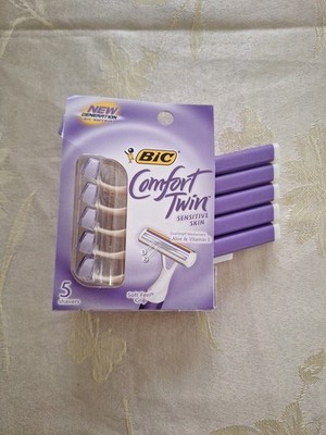 2002 BiC COMFORT TWIN Disposables Razors Softwin 5 Ct For Sensitive Skin