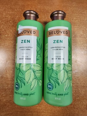 2 Pk: Beloved Zen Body Wash Lush Eucalyptus + Aloe Vera 18 oz ea (5219) R5P7