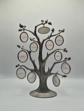 Things Remembered Pewter Family Tree Picture Frame w/ 10 Doubled Sided Frames