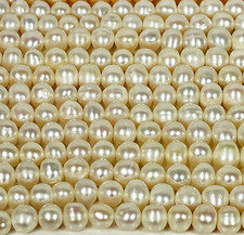 Cultured Freshwater Pearl Loose Beads For D.I.Y Jewelry Making 6 7mm/15in/Strand