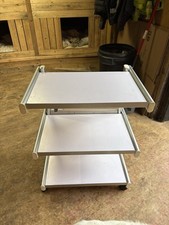 Beauty / Hair Salon, chrome 3 Tier Rolling Table, Trolley, Rack