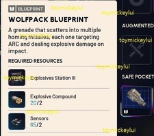 ✅ ARC RAIDERS ✅ WOLFPACK BLUEPRINT - USA SELLER