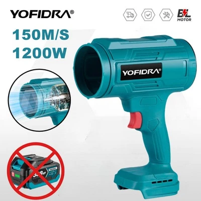 YOFIDRA Bürstenlos Akku Turbo Gebläse Laubbläser Violent Lüfter Für Makita 18V Akku