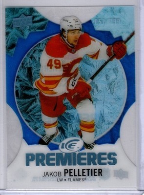 2023-24 Upper Deck Ice Jakob Pelletier Blue Parallel  Rookie Card # 161