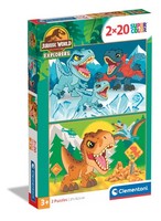 Clementoni 24810 Jurassic World Jigsaw 2 20 Pieces-Supercolor Children 3-5 Years