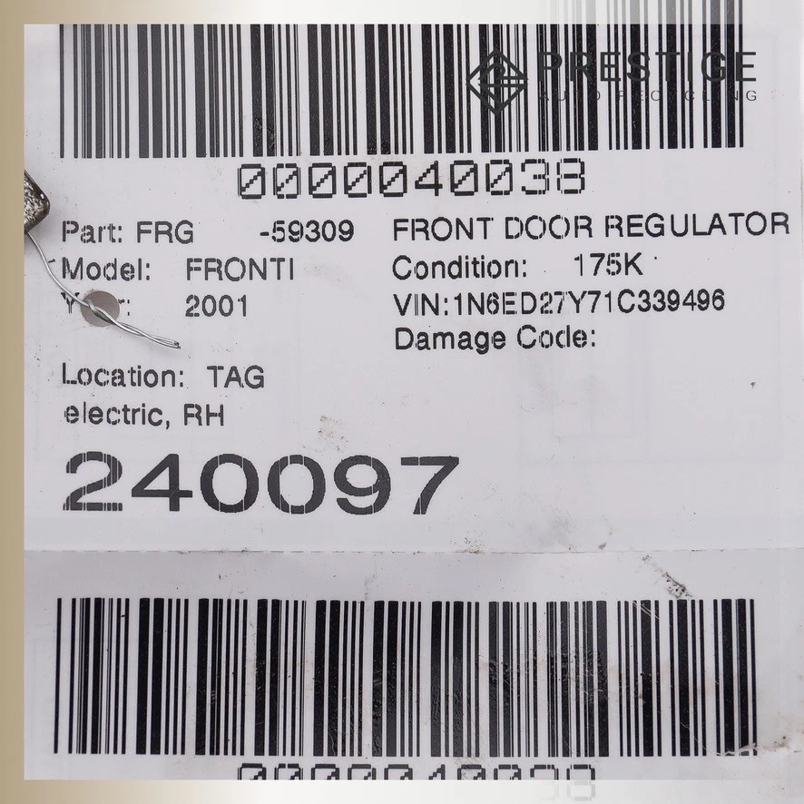 Regulador de janela de porta Nissan Frontier 1998-2004 com motor dianteiro direito 80720-3S500 - Imagem 4 de 4