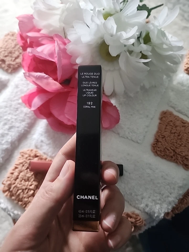 Chanel LE ROUGE DUO ULTRA TENUE Ultrawear Liquid Lip Color ~ 192 CORAL PINK - Image 2 of 4