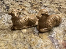 Vintage Paper Maché Sheep for Nativity Manger Scene Christmas