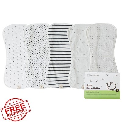 Posh Baby Cotton Burp Cloths Gentle Absorbent for Boys Girls