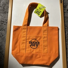 NEW Trader Joe's Mini Tote Bag - Halloween Special - Orange - FREE SHIPPING