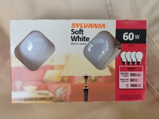 SYLVANIA 60 Watt Light Bulbs New in Unopened Box Mint