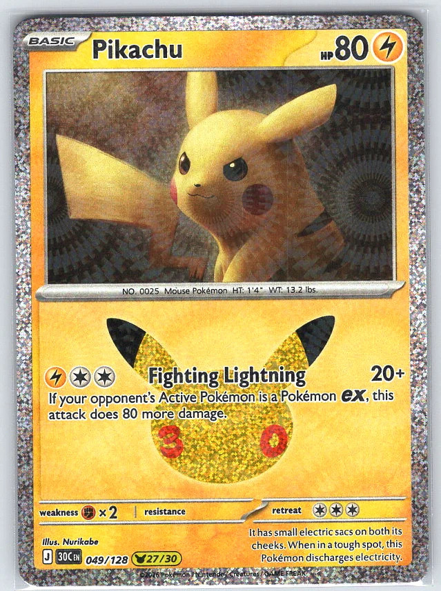 Pikachu #049/128 Pokémon Card