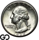 1936 Washington Quarter, Lustrous