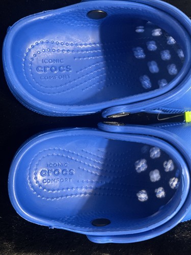 Crocs Kids' 10c Blue Shoes Water Shoes, Slip On Shoes NWT Unisex - Picture 3 of 5