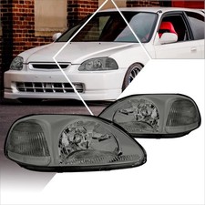 PM PERFORMOTOR Headlights Assembly Compatible with Smoked Lens / Clear Corner