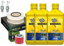 tagliando Bardahl XTM Synt 15W50 filtro olio aria cand Yamaha XVS 1100 Drag Star